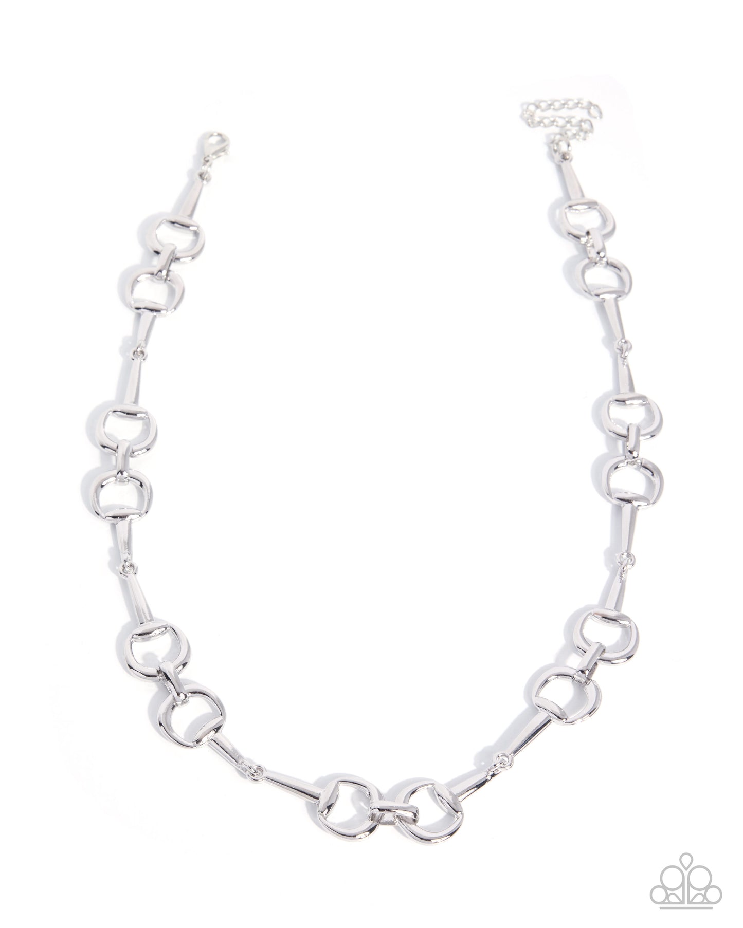 Santa Fe Structure - silver - Paparazzi necklace