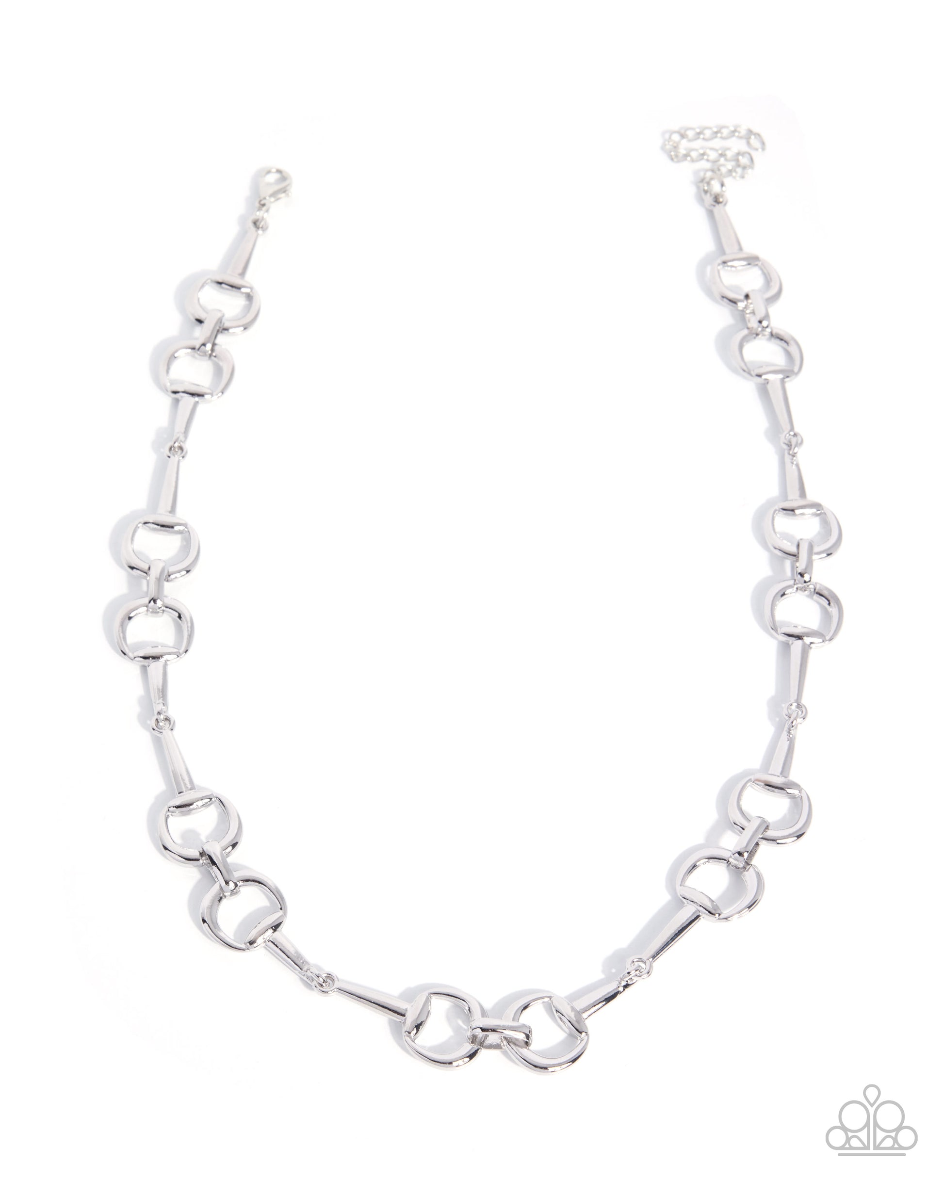 Santa Fe Structure - silver - Paparazzi necklace