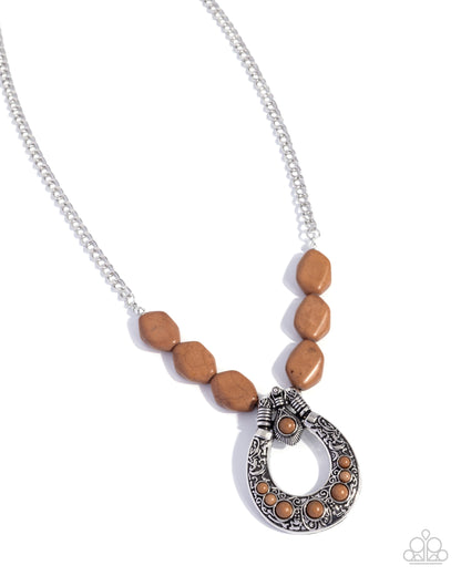 Santa Fe Superstition - brown - Paparazzi necklace