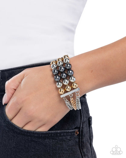 Sarcastic Stack - multi - Paparazzi bracelet