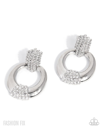 Sass Of The Day - white - Paparazzi earrings