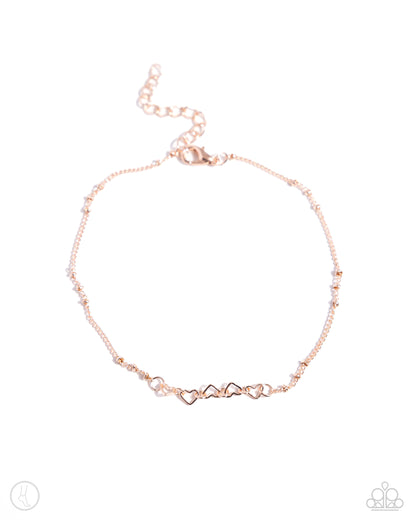 Satellite Shimmer - rose gold - Paparazzi anklet