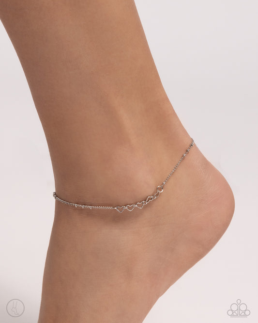 Satellite Shimmer - silver - Paparazzi anklet