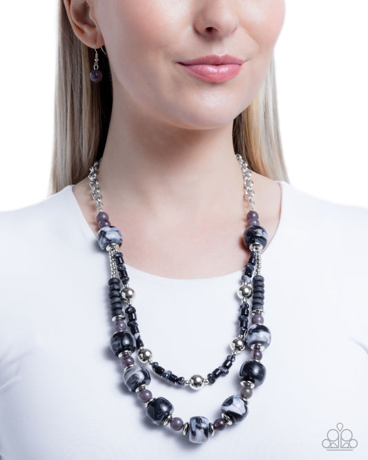 Satisfying Swirls - black - Paparazzi necklace