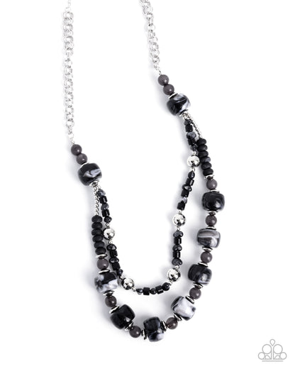 Satisfying Swirls - black - Paparazzi necklace