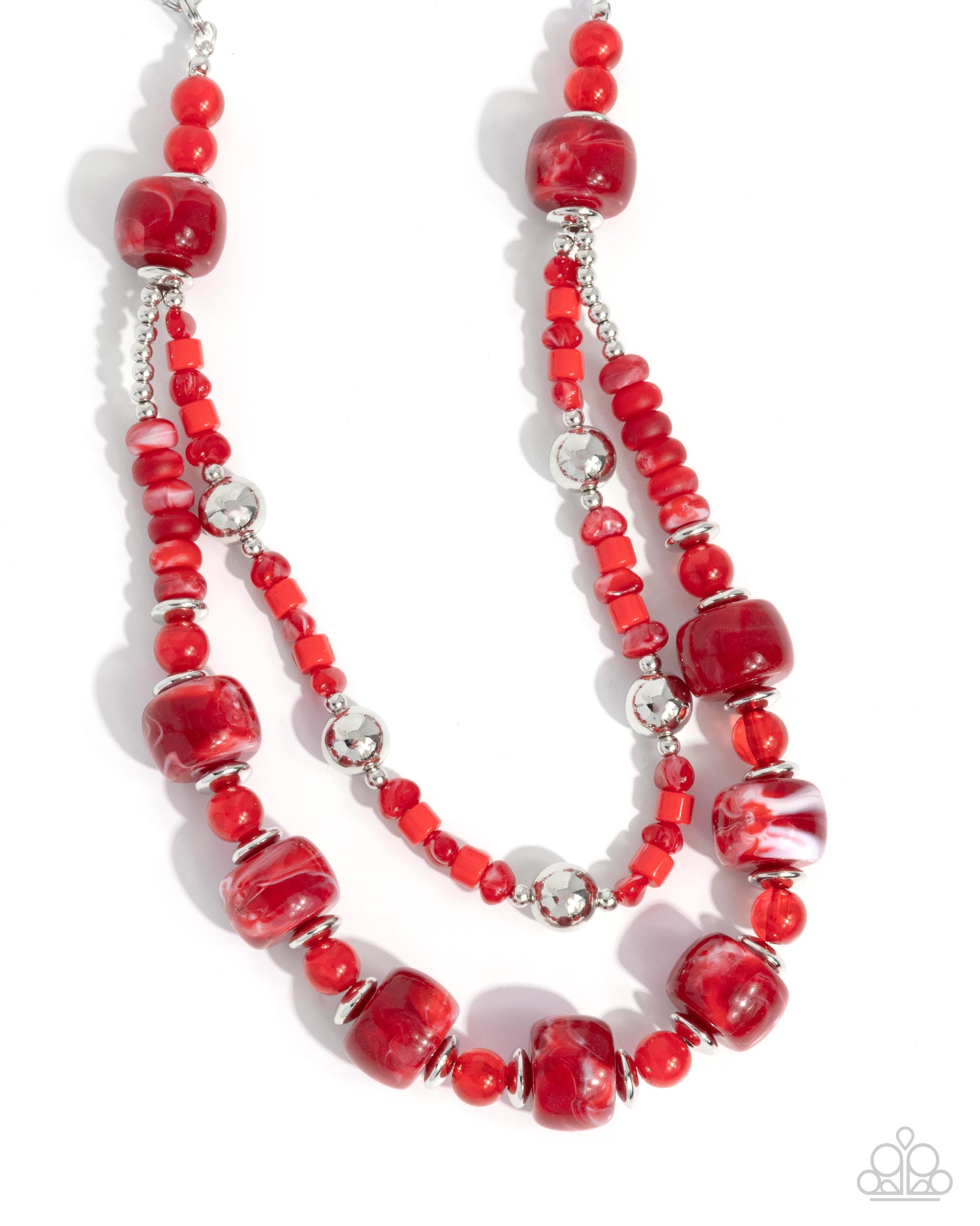 Satisfying Swirls - red - Paparazzi necklace