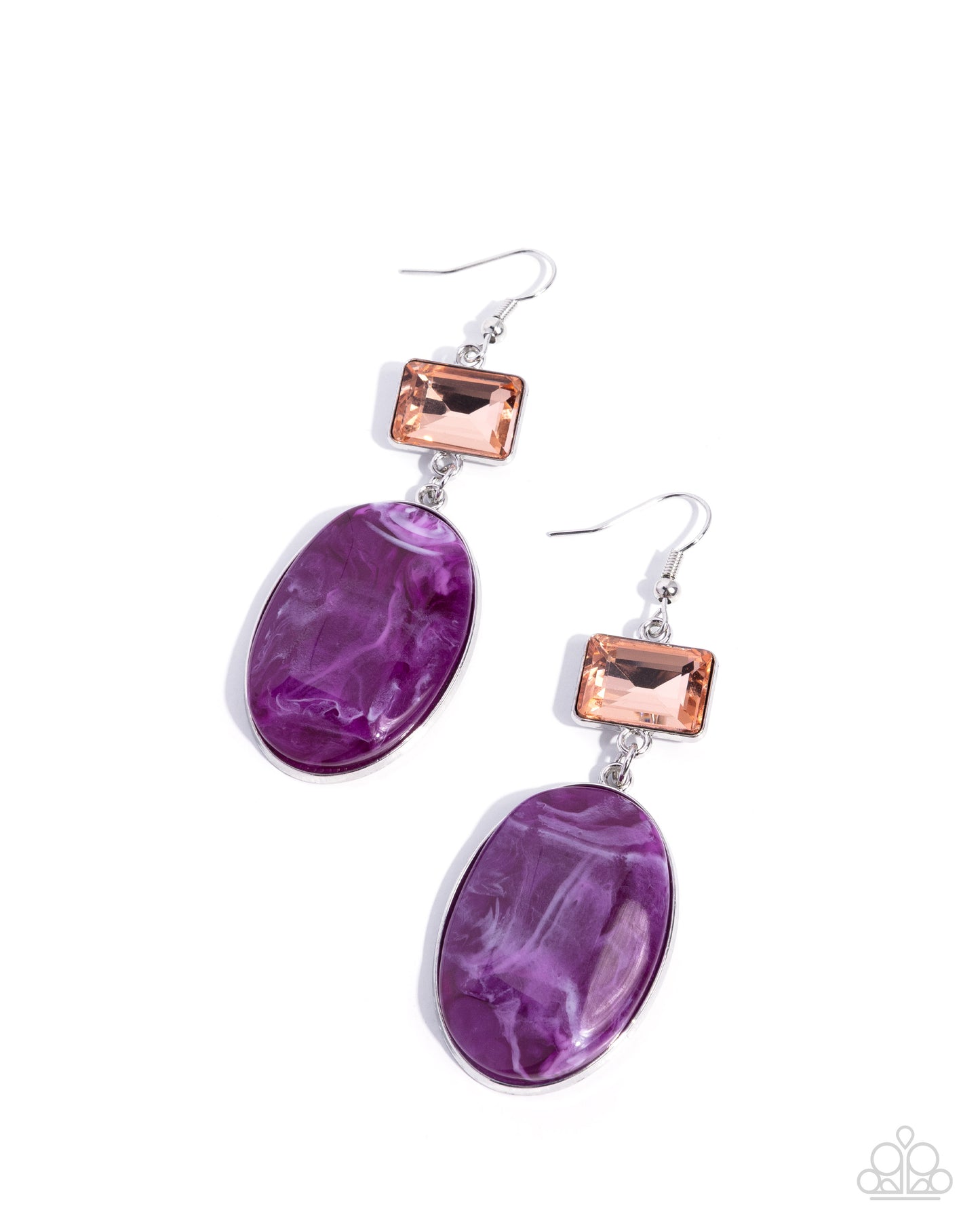Saturated Swirls - purple - Paparazzi earrings