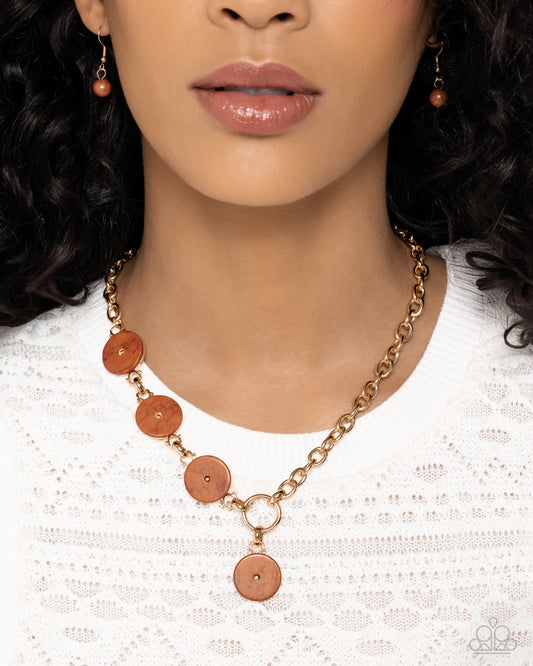 Savory Stone - brown - Paparazzi necklace