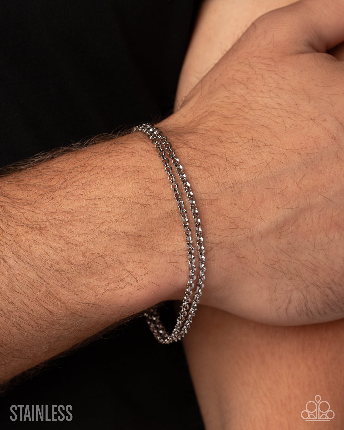 Savory Strands - silver - Paparazzi MENS bracelet