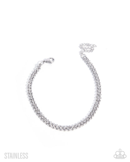 Savory Strands - silver - Paparazzi MENS bracelet