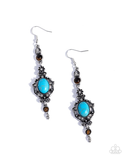 Savvy Sway - blue - Paparazzi earrings