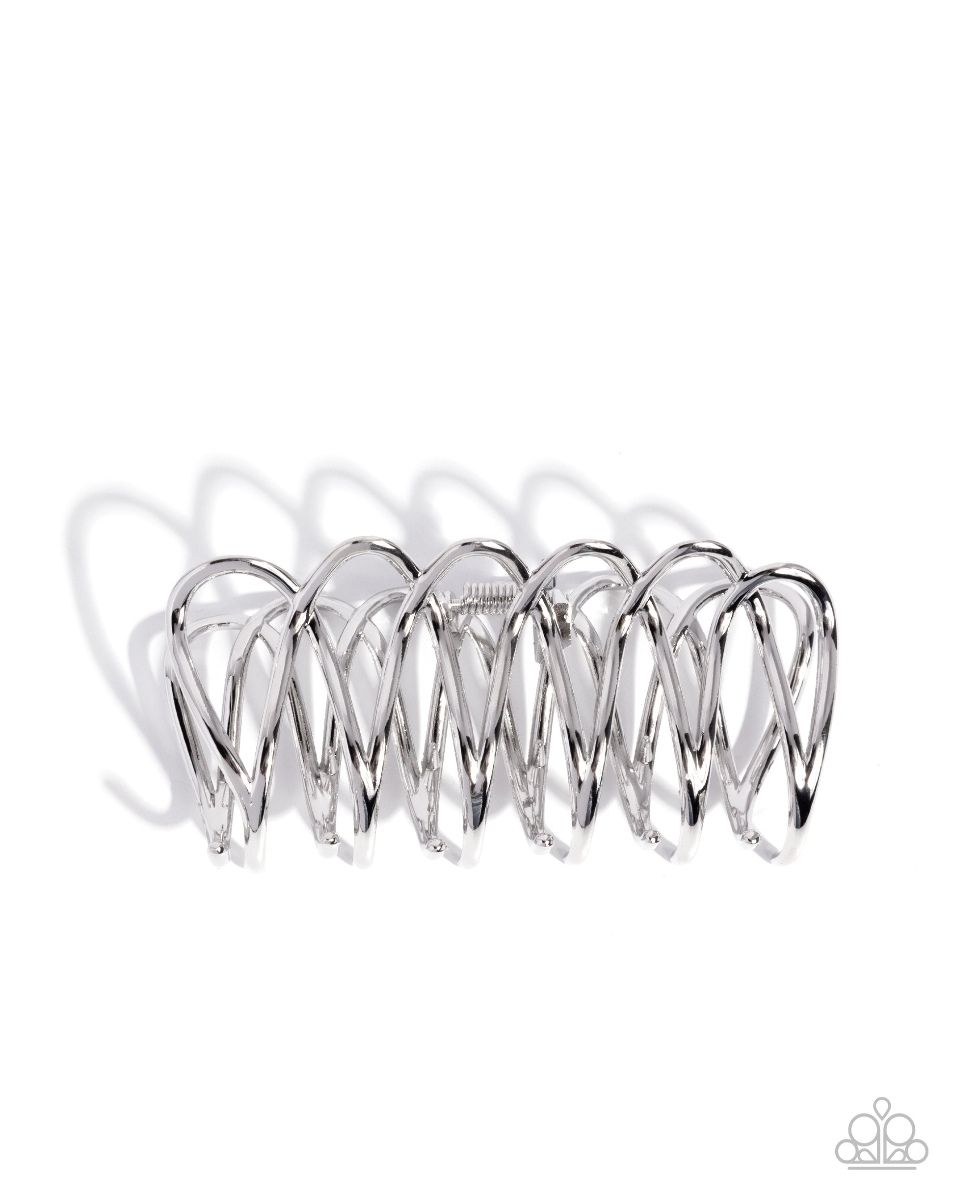 Scalloped Showstopper - silver - Paparazzi hair clip