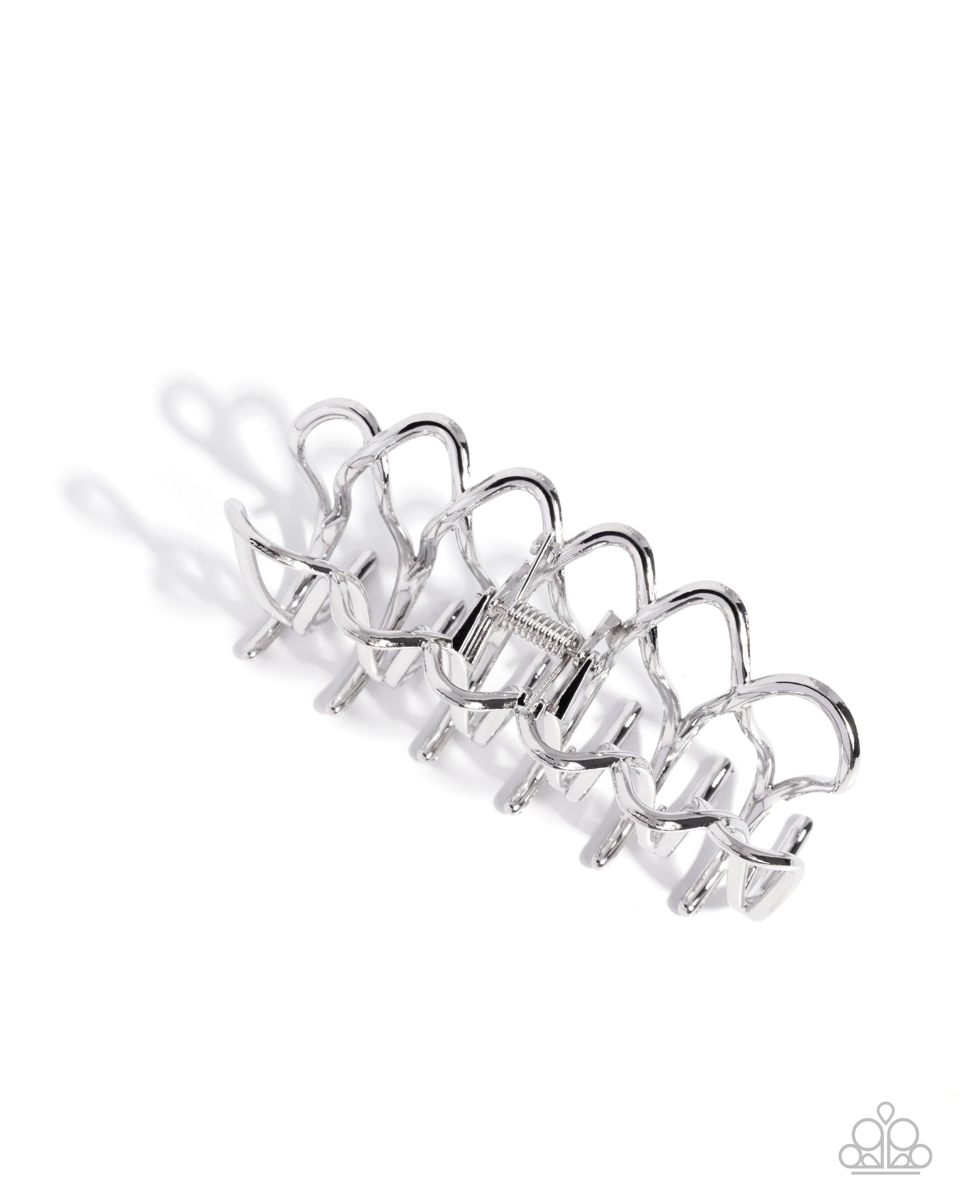 Scalloped Showstopper - silver - Paparazzi hair clip