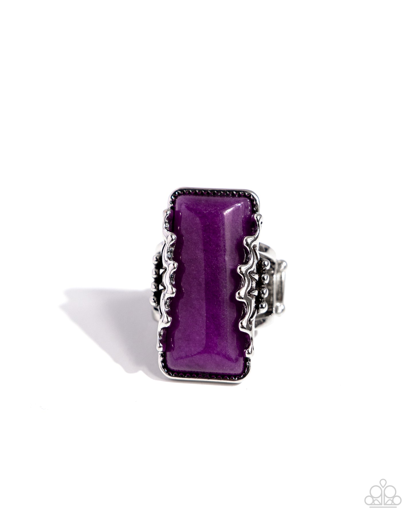 Scalloped Stone - purple - Paparazzi ring