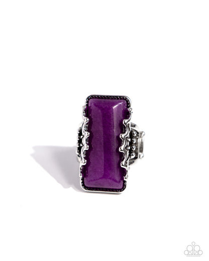 Scalloped Stone - purple - Paparazzi ring