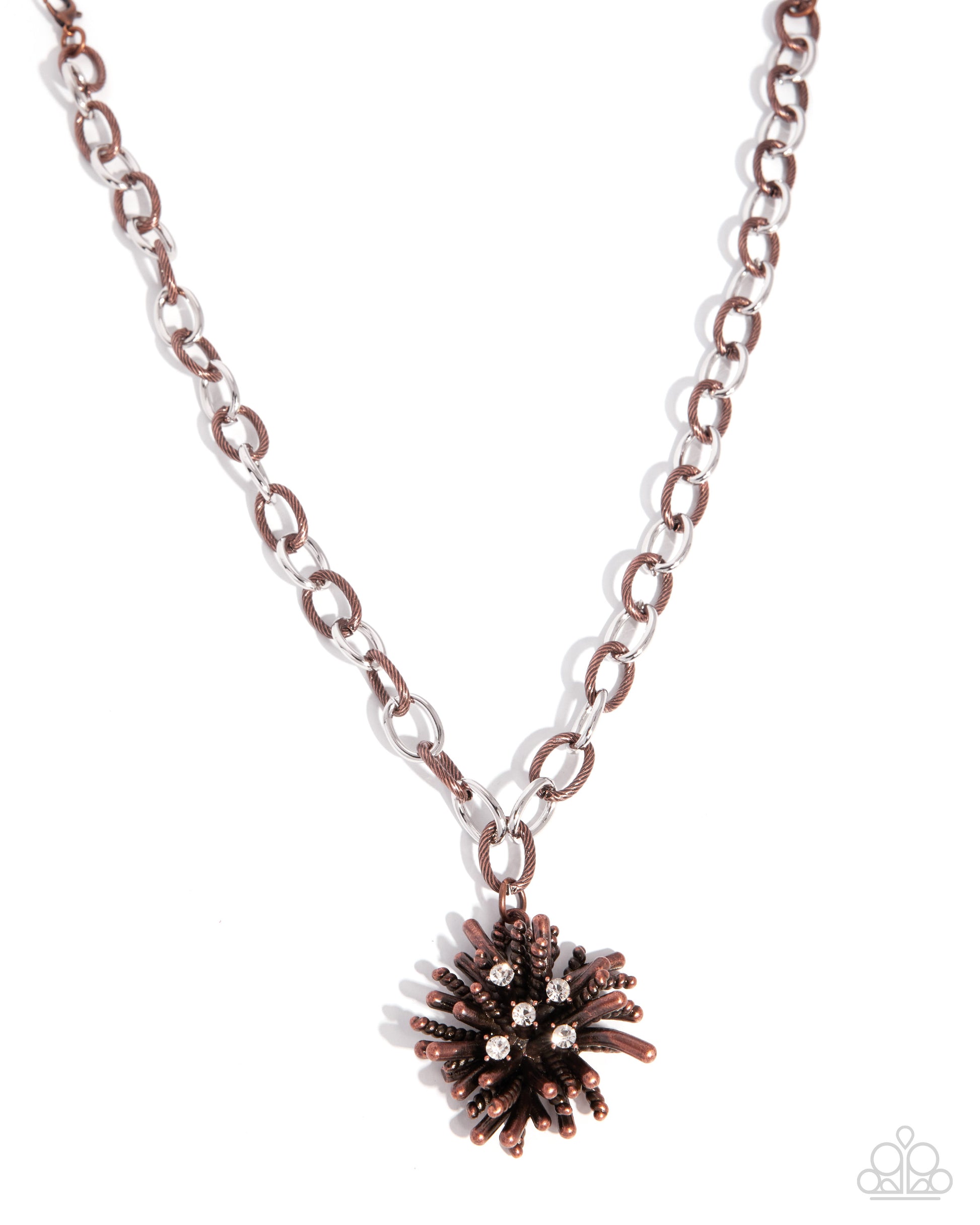 Scattered Sass - copper - Paparazzi necklace