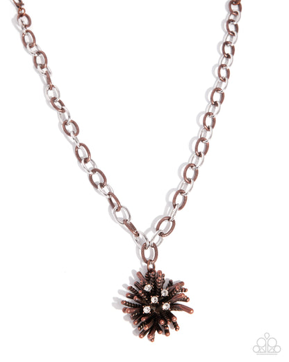 Scattered Sass - copper - Paparazzi necklace