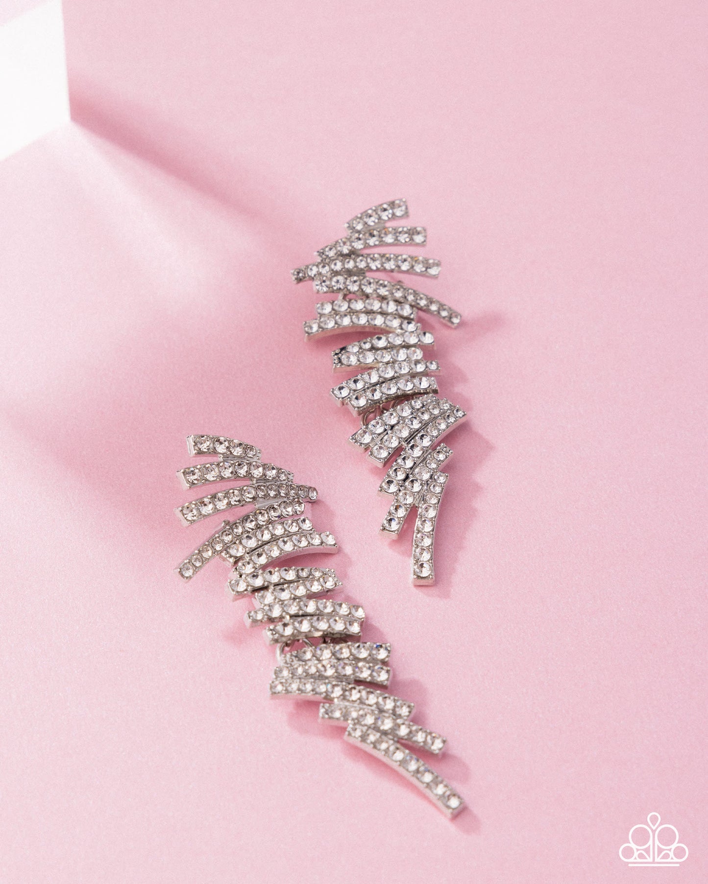 Scattered Surety - white - Paparazzi earrings