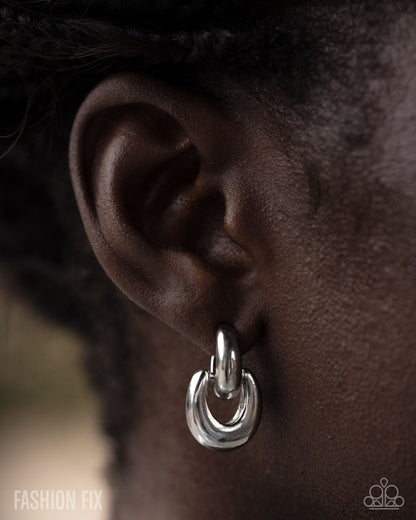 Scheduled Study - silver - Paparazzi earrings