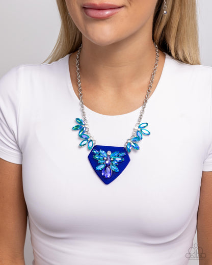 Scintillating Shield - blue - Paparazzi necklace