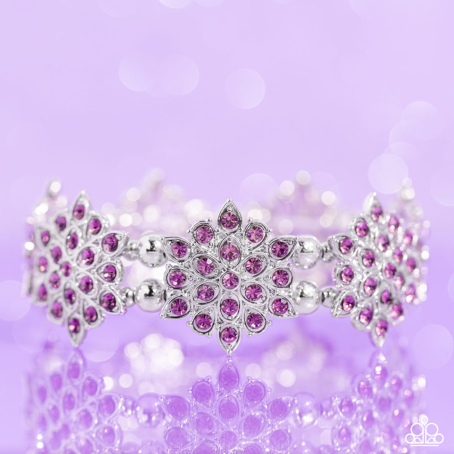 Scintillating Snowflakes - purple - Paparazzi bracelet