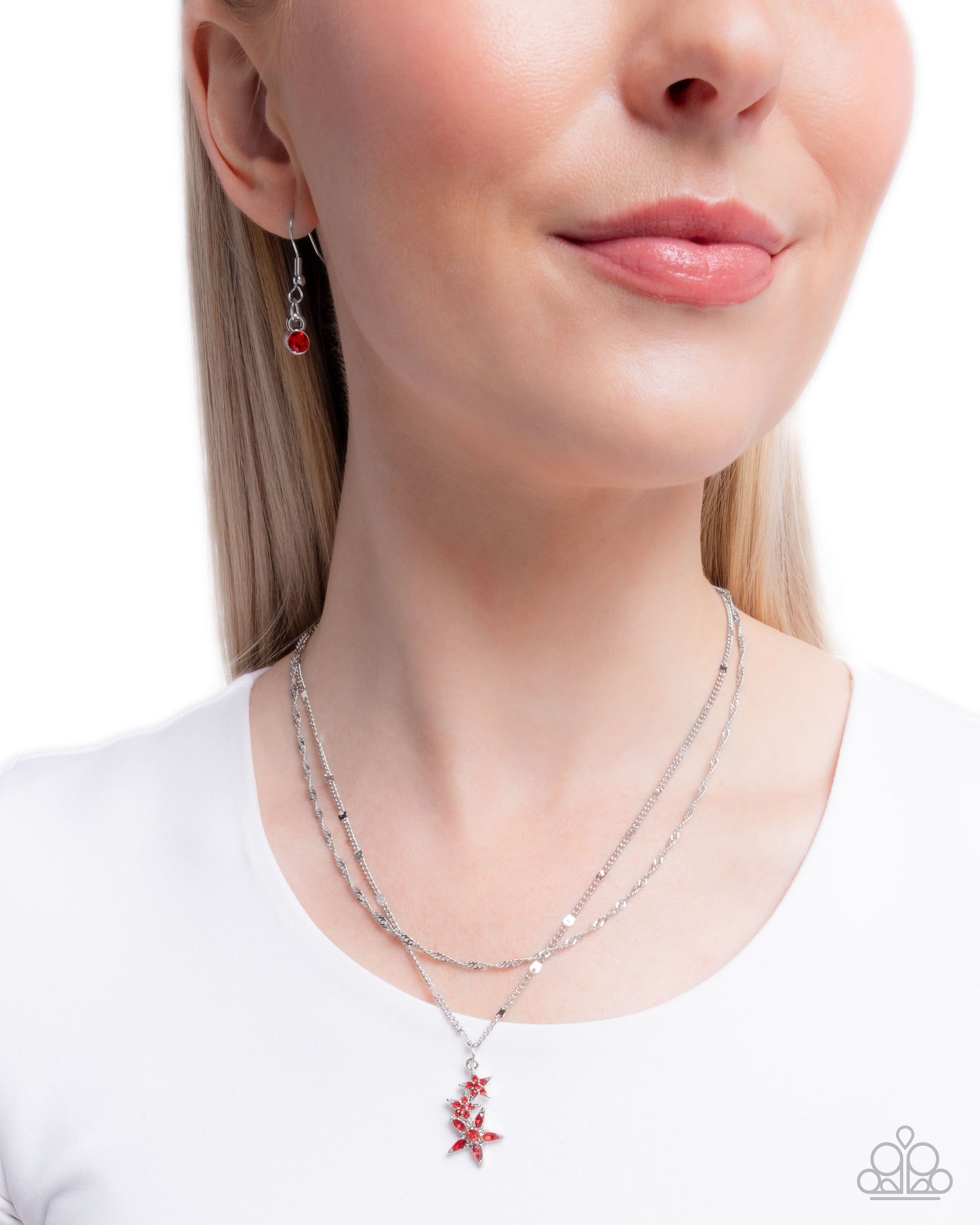 Scintillating Stars - red - Paparazzi necklace