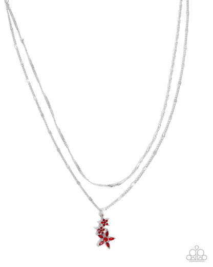Scintillating Stars - red - Paparazzi necklace