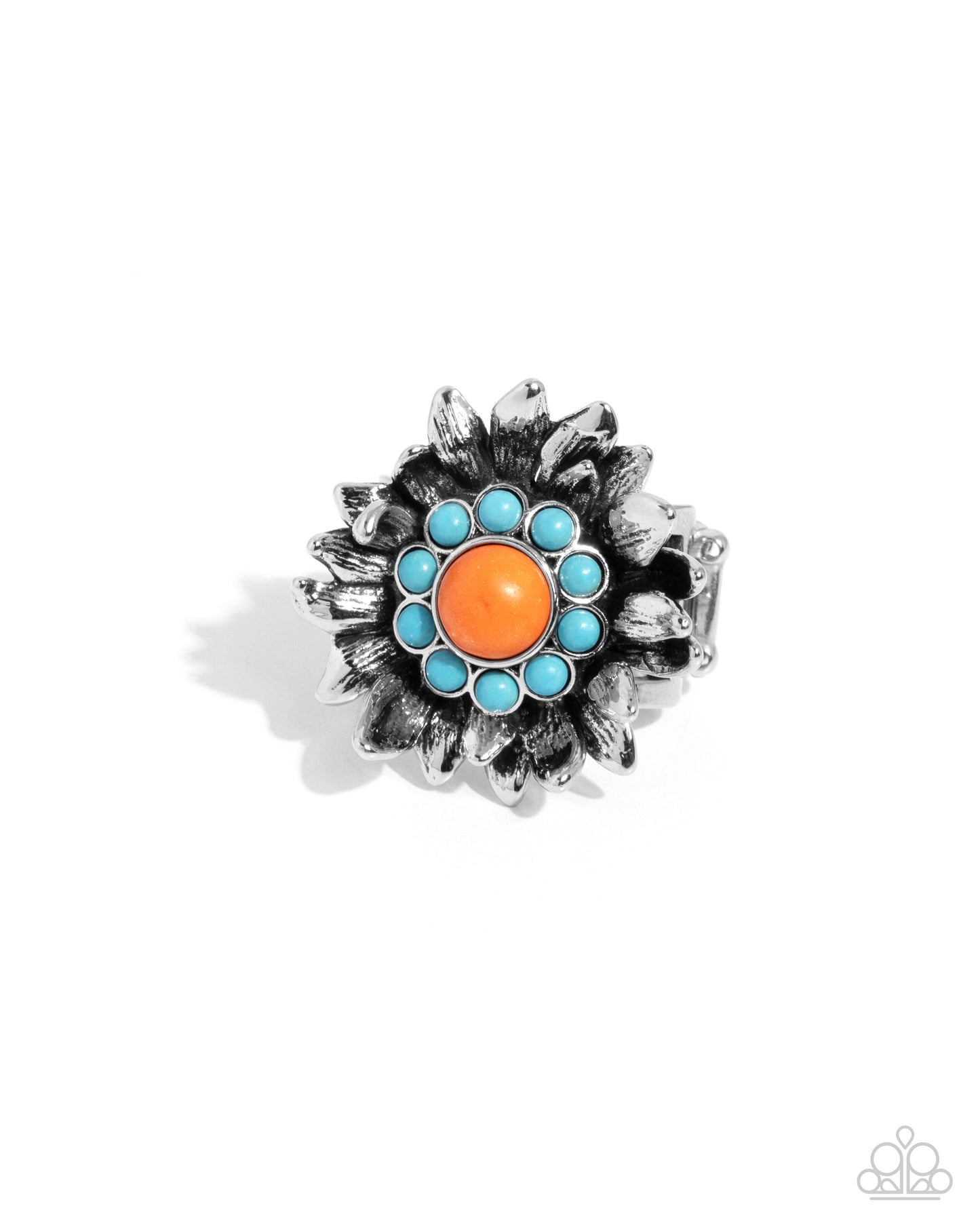 Screening Sunflower - orange - Paparazzi ring