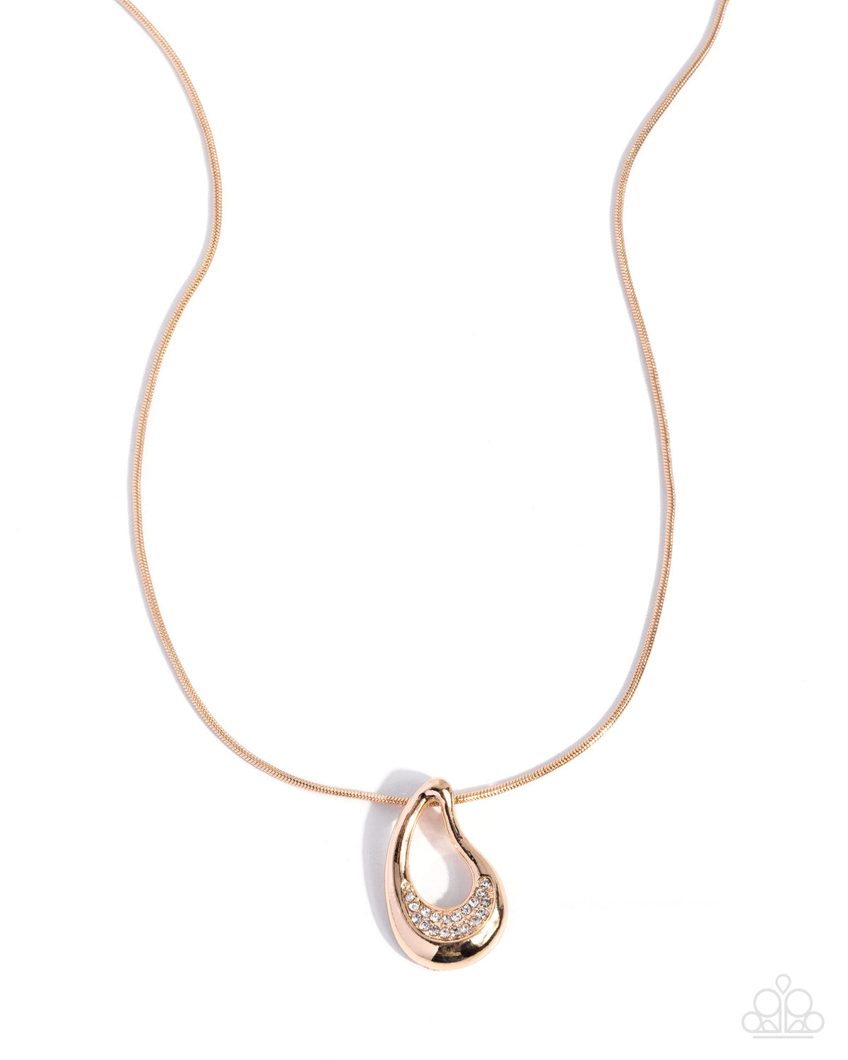 Sculptural Shimmer - gold - Paparazzi necklace