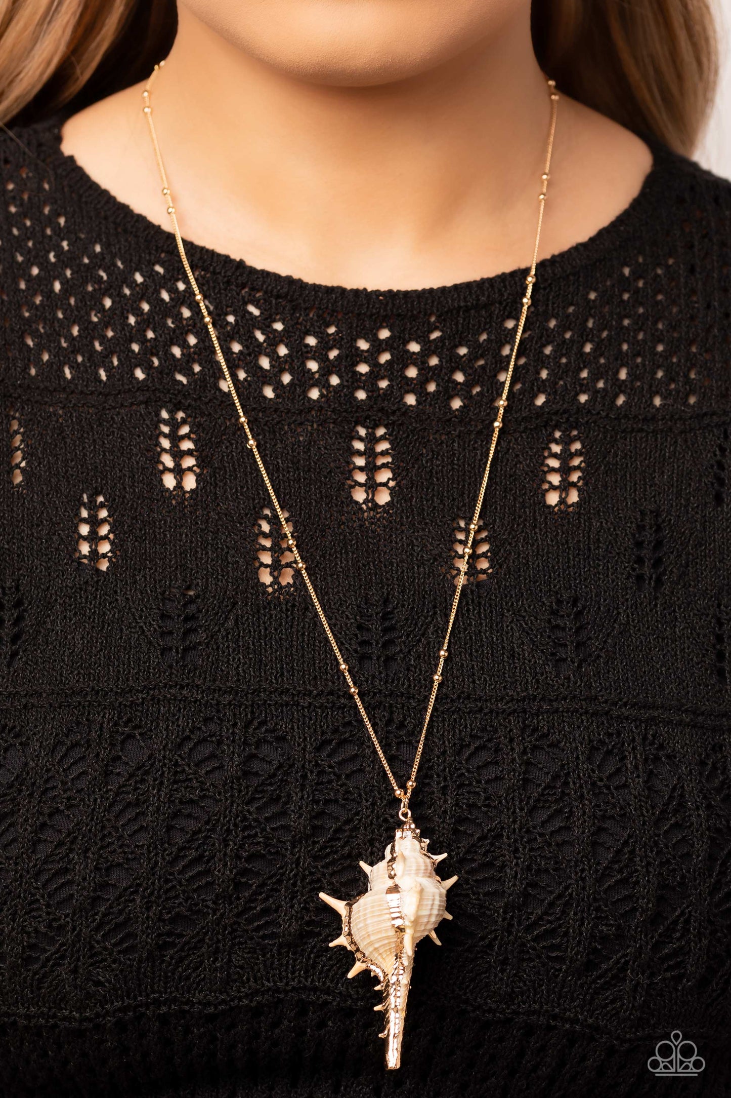 Sea CONCH - gold - Paparazzi necklace