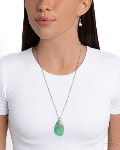 Sea Glass Stash - green - Paparazzi necklace