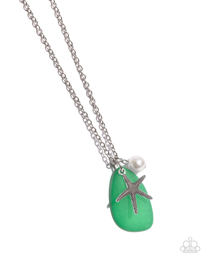 Sea Glass Stash - green - Paparazzi necklace