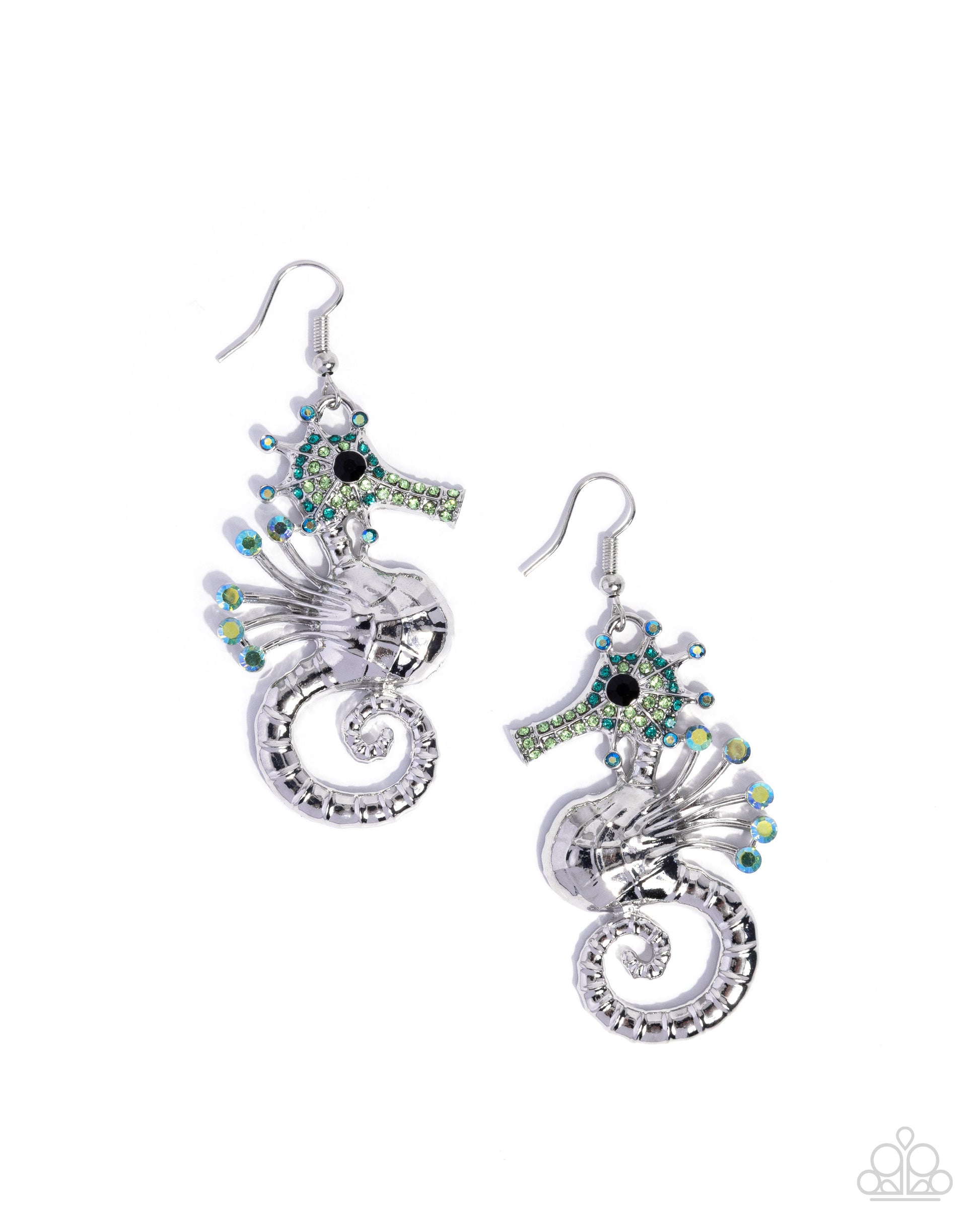 Sea Horse Shimmer - green - Paparazzi earrings