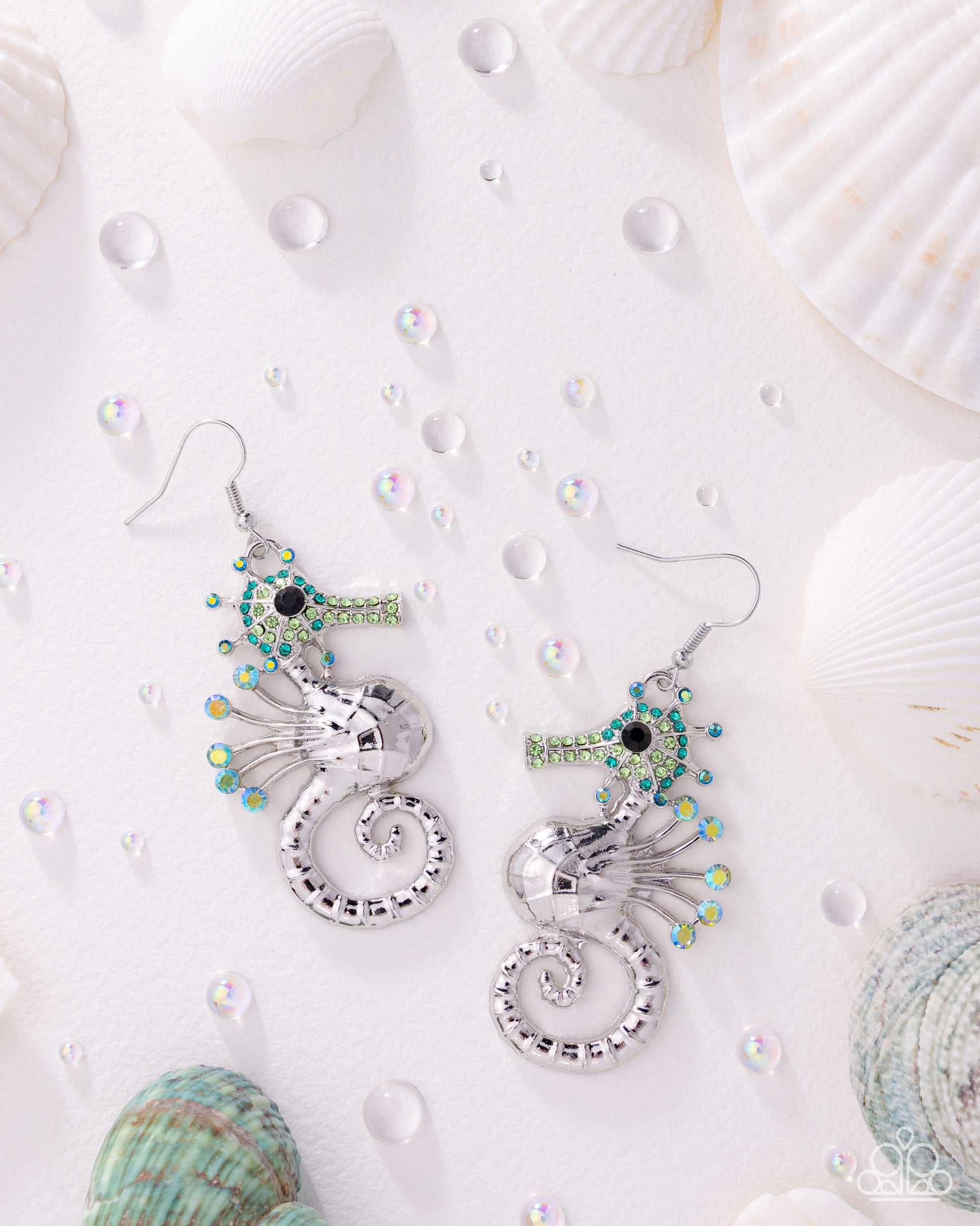 Sea Horse Shimmer - green - Paparazzi earrings