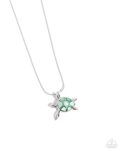 Sea Turtle Statement - green - Paparazzi necklace