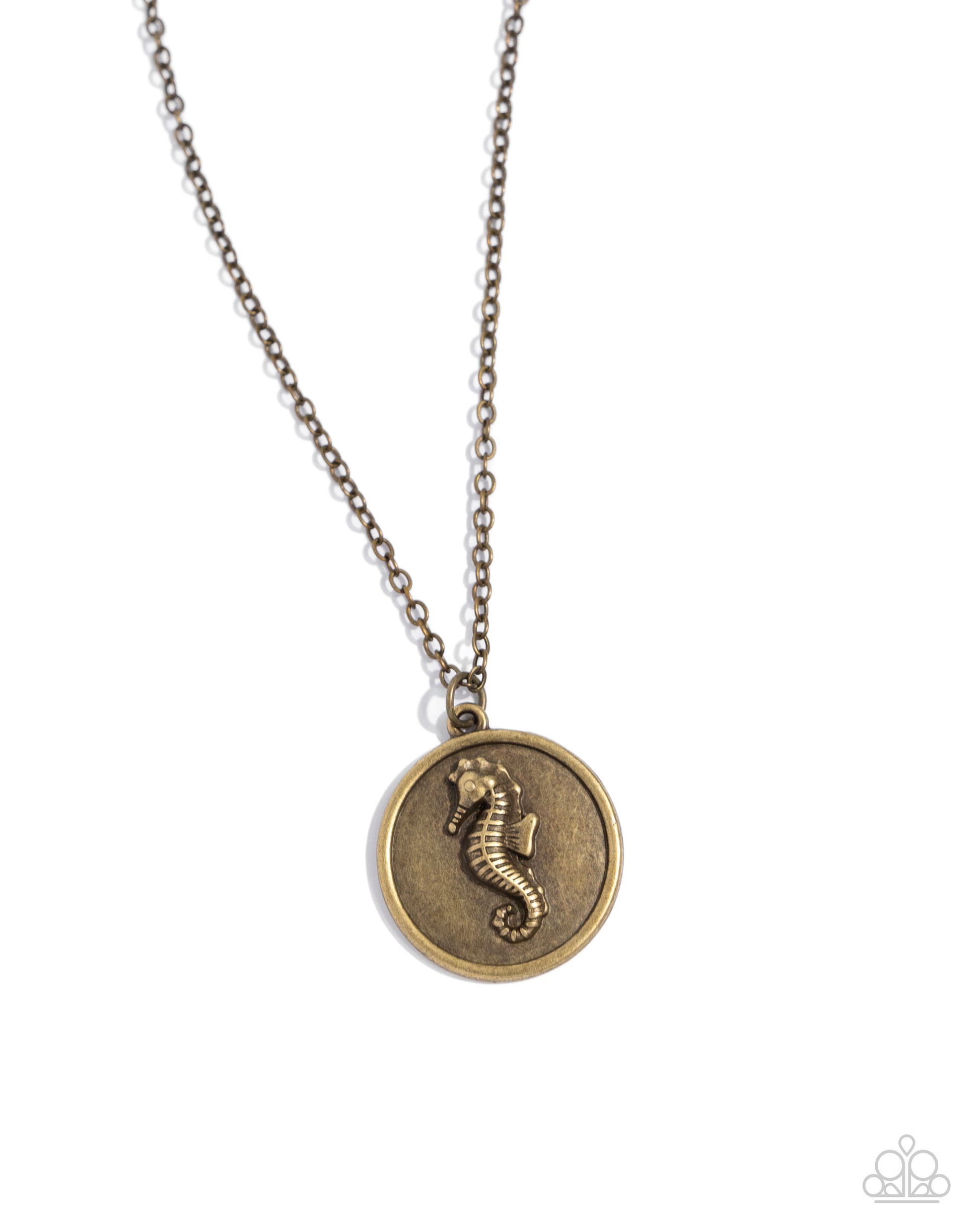 Seahorse Solo - brass - Paparazzi necklace