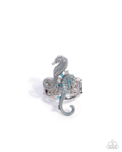 Seahorse Specialty - blue - Paparazzi ring