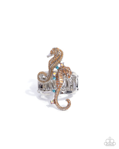 Seahorse Specialty - orange - Paparazzi ring