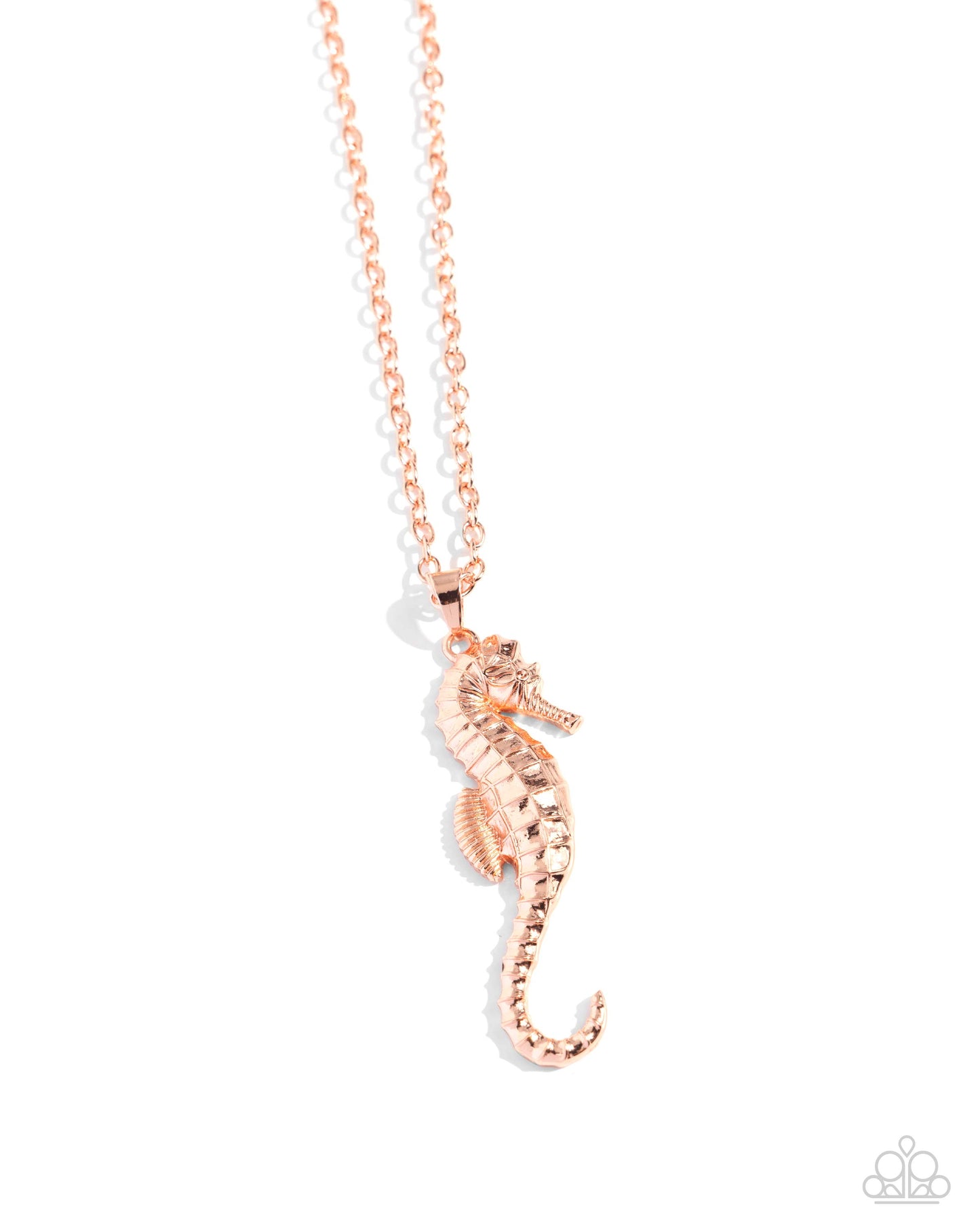 Sparkling Seahorse - copper - Paparazzi necklace