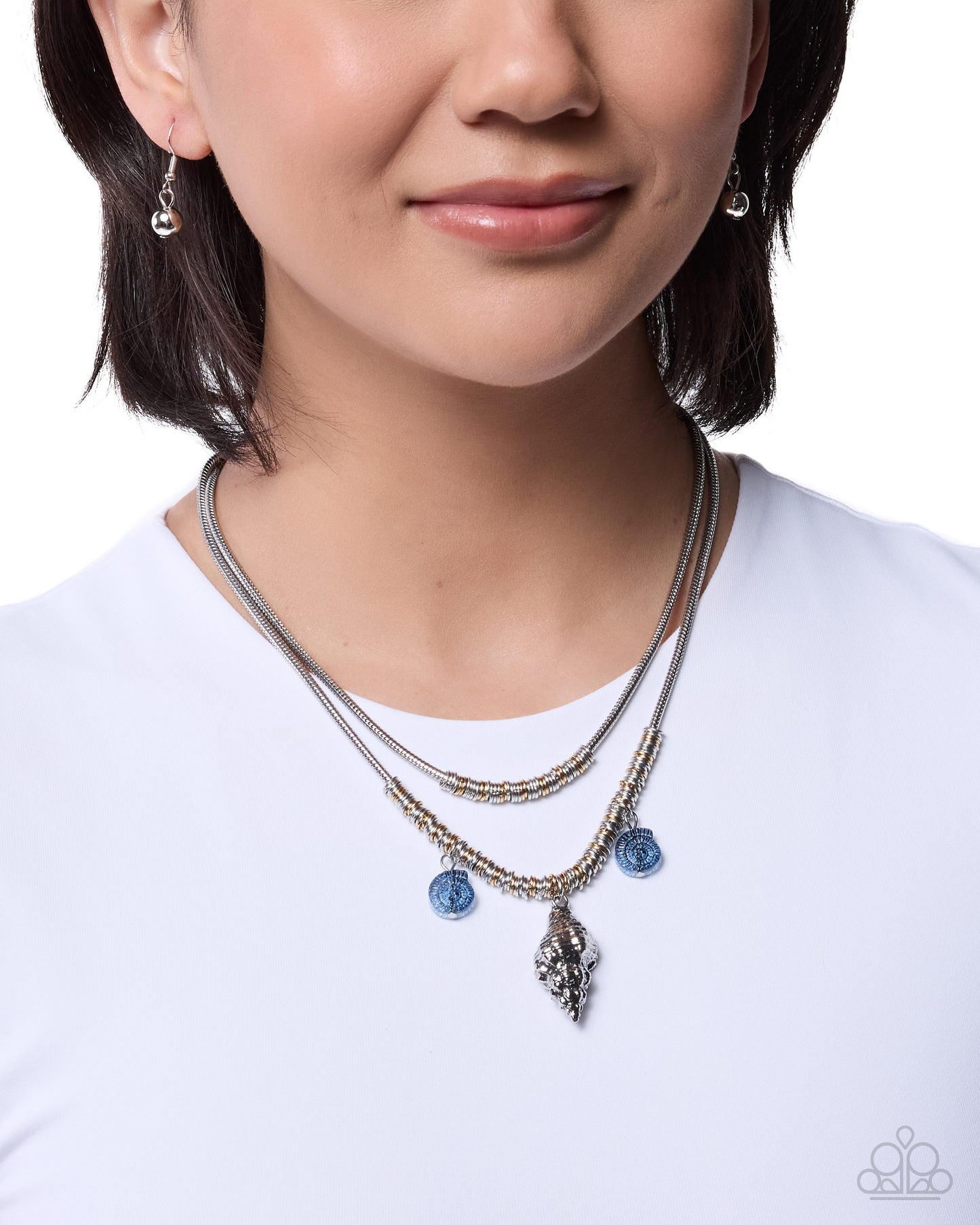 Seashell Sentiment - blue - Paparazzi necklace
