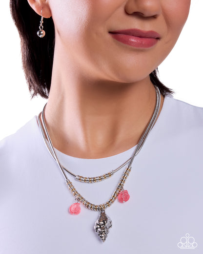 Seashell Sentiment - orange - Paparazzi necklace