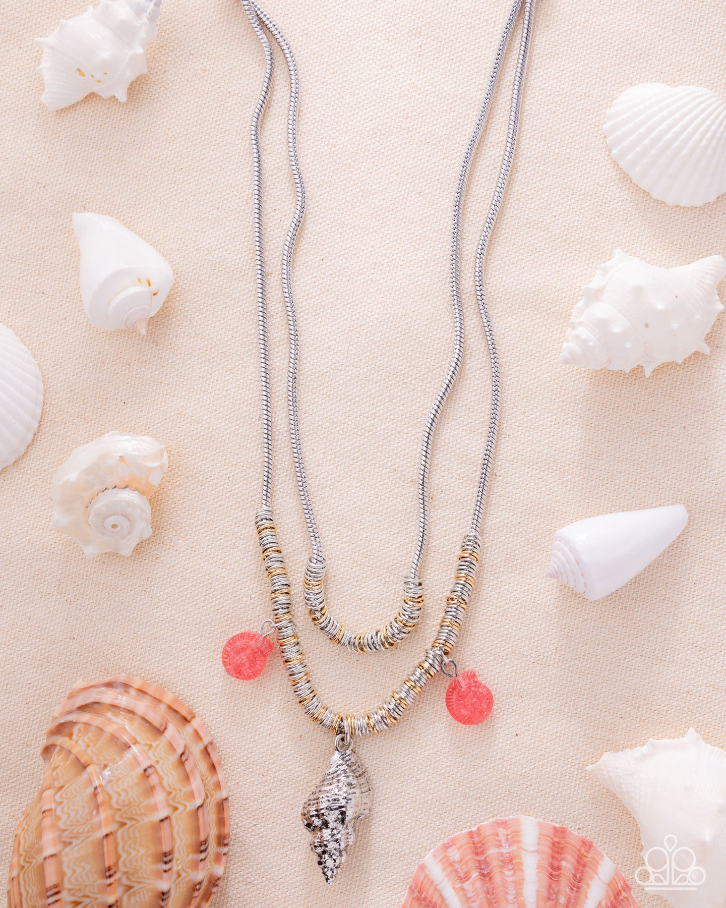 Seashell Sentiment - orange - Paparazzi necklace