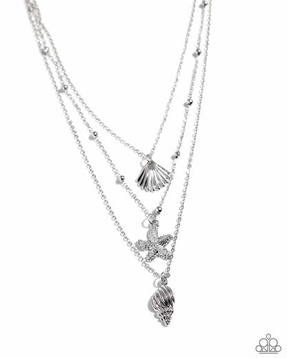 Seashell Sonata - silver - Paparazzi necklace