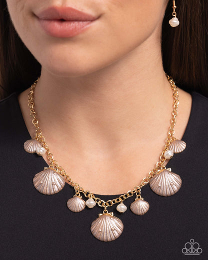 Seashell Sophistication - brown - Paparazzi necklace