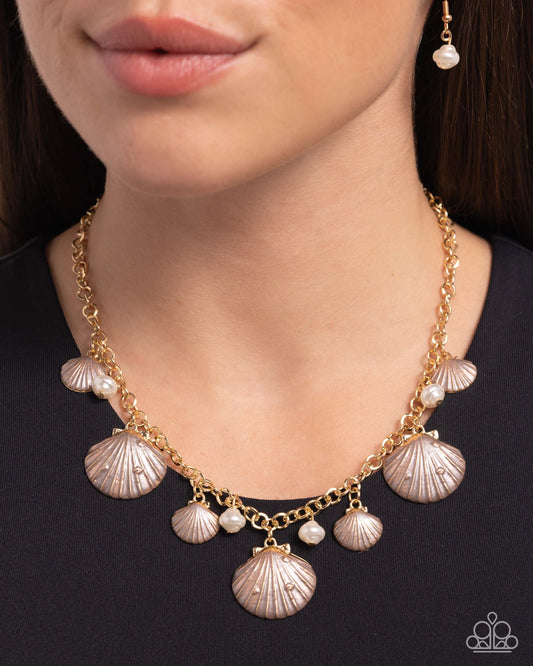 Seashell Sophistication - brown - Paparazzi necklace