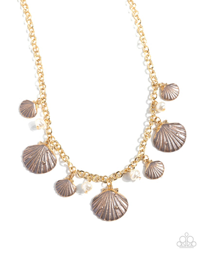 Seashell Sophistication - brown - Paparazzi necklace