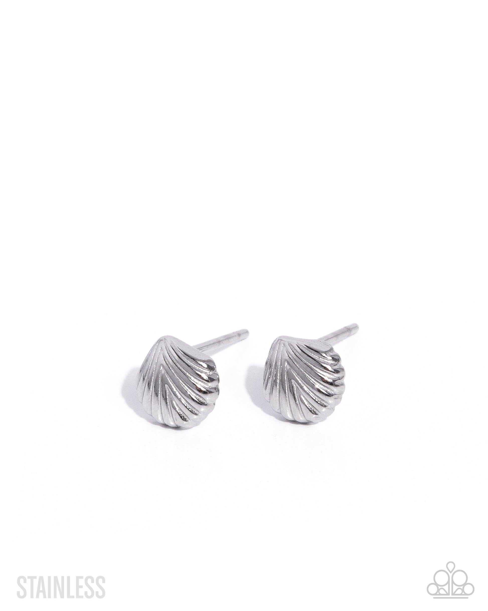 Seashell Strategy - silver - Paparazzi earrings