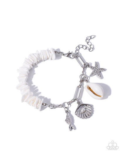 Seaside Shells - white - Paparazzi bracelet