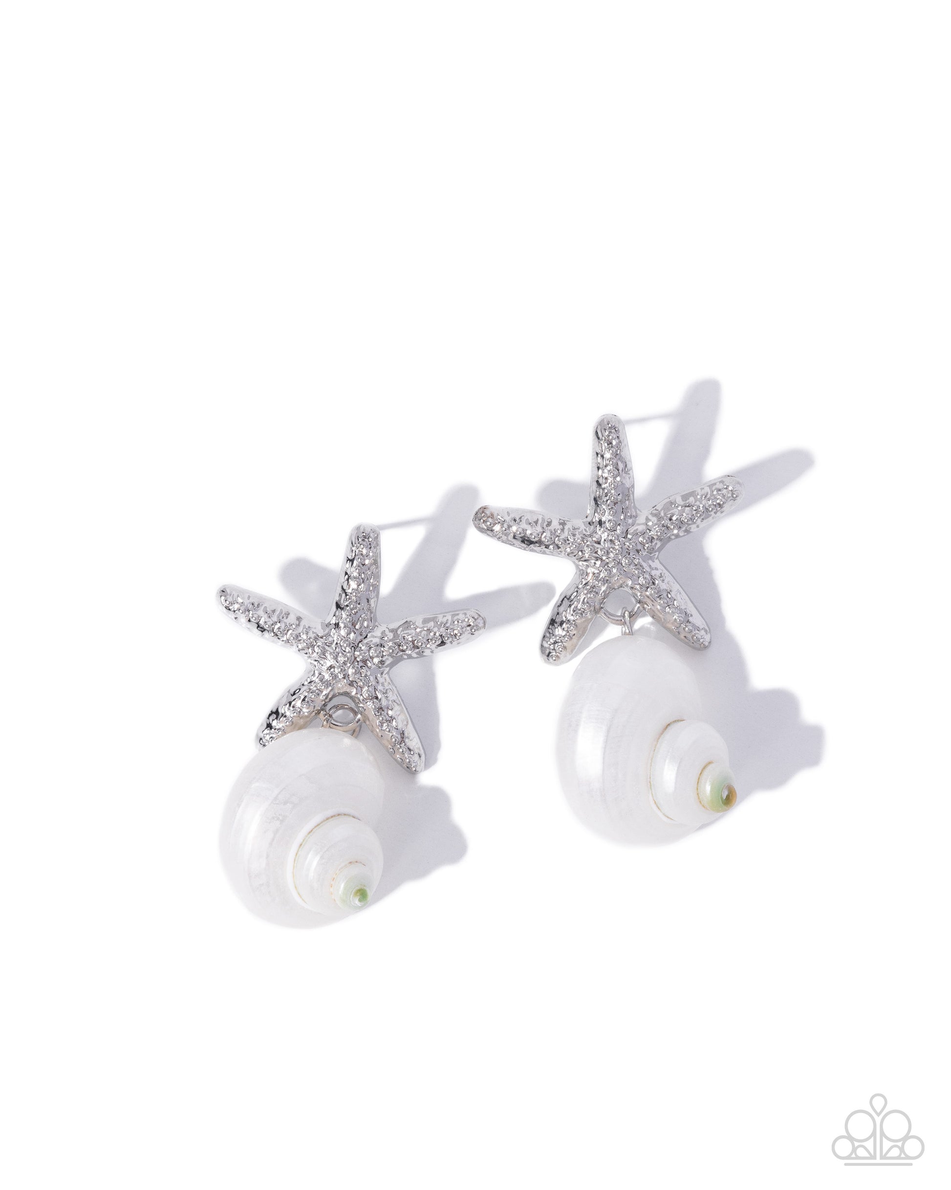 Seaside Suite - white - Paparazzi earrings