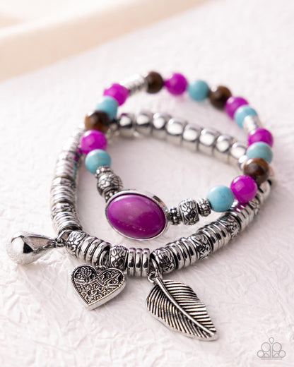 Seasonal Selfie - purple - Paparazzi bracelet